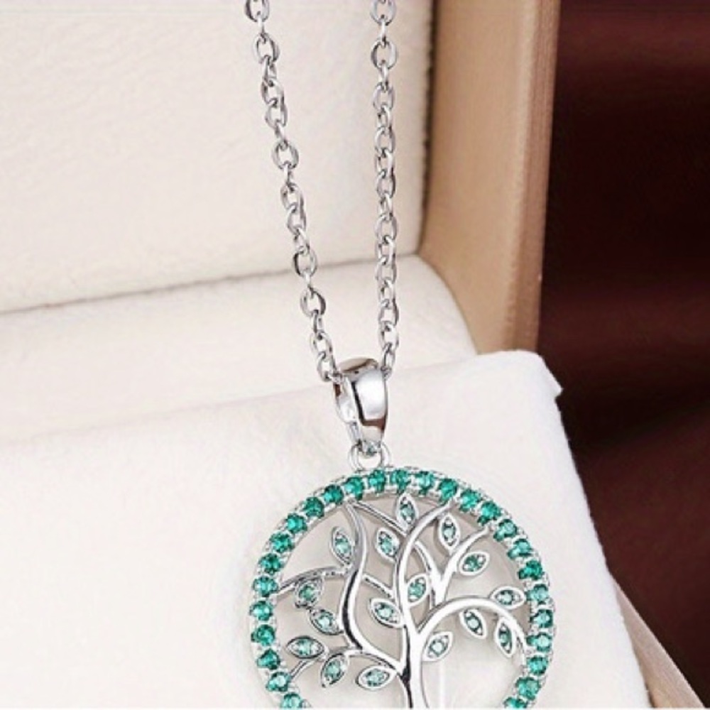Gold plated necklace for women tree of life design